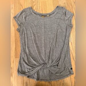 Zella Heather Gray Short Sleeve Knotted Tee